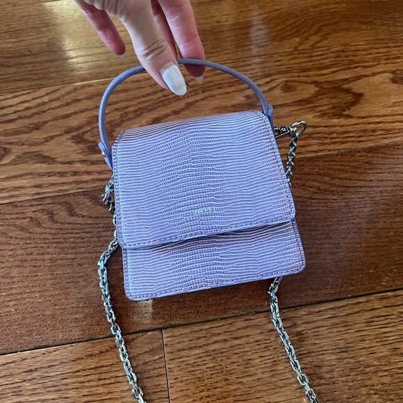 JW PEI Fae mini top handle bag- light purple with shoulder strap - Picture 1 of 4